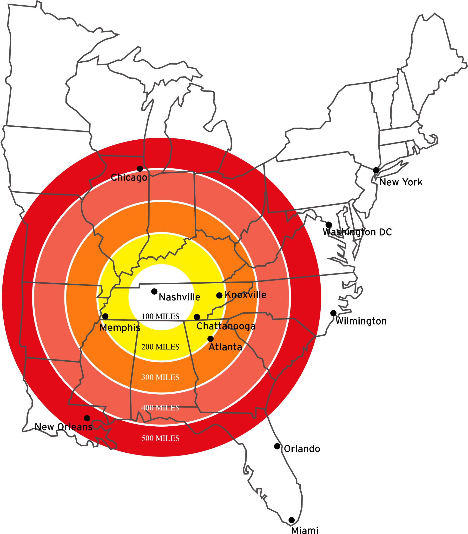 500 Mile Radius